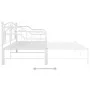 White metal removable sofa bed frame 90x200 cm by vidaXL, Beds and slatted bases - Ref: Foro24-324765, Price: 197,29 €, Disco...