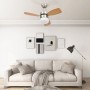 Ceiling fan with light and light brown remote control, 76 cm. by vidaXL, Ceiling fans - Ref: Foro24-51492, Price: 141,50 €, D...