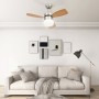 Ceiling fan with light and light brown remote control, 76 cm. by vidaXL, Ceiling fans - Ref: Foro24-51492, Price: 141,50 €, D...