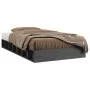 Estructura de cama doble madera maciza gris 135x190 cm de vidaXL, Camas y somieres - Ref: Foro24-820713, Precio: 142,13 €, De...