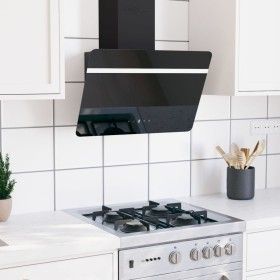 Steel and black tempered glass wall extractor hood 60 cm by vidaXL, Extractors - Ref: Foro24-51671, Price: 203,84 €, Discount: %