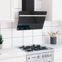 Steel and black tempered glass wall extractor hood 60 cm by vidaXL, Extractors - Ref: Foro24-51671, Price: 203,84 €, Discount: %