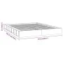 Estructura de cama doble madera maciza gris 135x190 cm de vidaXL, Camas y somieres - Ref: Foro24-820713, Precio: 142,13 €, De...