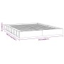 Gray solid wood double bed frame 135x190 cm by vidaXL, Beds and slatted bases - Ref: Foro24-820713, Price: 144,07 €, Discount: %