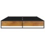 Estructura de cama de metal negra 140x200 cm de vidaXL, Camas y somieres - Ref: Foro24-324816, Precio: 86,62 €, Descuento: %