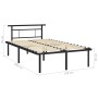Estructura de cama de metal negro 120x200 cm de vidaXL, Camas y somieres - Ref: Foro24-324826, Precio: 86,14 €, Descuento: %