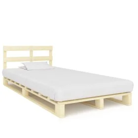 Estructura de cama de palés madera maciza de pino 120x200 cm de vidaXL, Camas y somieres - Ref: Foro24-285243, Precio: 132,25...