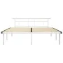 Bettgestell aus weißem Metall, 180 x 200 cm von vidaXL, Betten und Lattenroste - Ref: Foro24-324836, Preis: 94,95 €, Rabatt: %