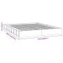 Black solid wood double bed frame 135x190 cm by vidaXL, Beds and slatted bases - Ref: Foro24-820715, Price: 168,50 €, Discoun...
