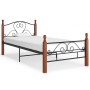 Black metal bed frame 90x200 cm by vidaXL, Beds and slatted bases - Ref: Foro24-324932, Price: 112,36 €, Discount: %