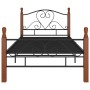 Black metal bed frame 90x200 cm by vidaXL, Beds and slatted bases - Ref: Foro24-324932, Price: 112,36 €, Discount: %
