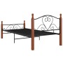 Black metal bed frame 90x200 cm by vidaXL, Beds and slatted bases - Ref: Foro24-324932, Price: 112,36 €, Discount: %