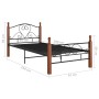 Estructura de cama de metal negro 90x200 cm de vidaXL, Camas y somieres - Ref: Foro24-324932, Precio: 112,30 €, Descuento: %