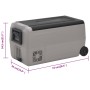 Refrigerator with wheels and handle PP and PE black and gray 60 L by vidaXL, Refrigerators - Ref: Foro24-51786, Price: 519,17...