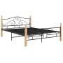 Black metal bed frame 140x200 cm by vidaXL, Beds and slatted bases - Ref: Foro24-324942, Price: 144,53 €, Discount: %