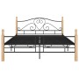 Black metal bed frame 140x200 cm by vidaXL, Beds and slatted bases - Ref: Foro24-324942, Price: 144,53 €, Discount: %