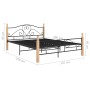 Black metal bed frame 140x200 cm by vidaXL, Beds and slatted bases - Ref: Foro24-324942, Price: 144,53 €, Discount: %