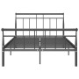 Estructura de cama de metal negro 120x200 cm