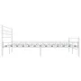 White metal bed frame 160x200 cm by vidaXL, Beds and slatted bases - Ref: Foro24-285299, Price: 109,20 €, Discount: %