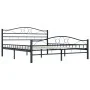 Estructura de cama de acero negra 140x200 cm de vidaXL, Camas y somieres - Ref: Foro24-285288, Precio: 146,00 €, Descuento: %