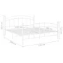 White metal bed frame 180x200 cm by vidaXL, Beds and slatted bases - Ref: Foro24-324983, Price: 163,06 €, Discount: %