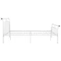 White metal bed frame 180x200 cm by vidaXL, Beds and slatted bases - Ref: Foro24-325046, Price: 123,37 €, Discount: %