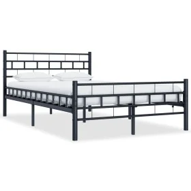 Bettrahmen aus schwarzem Stahl, 120 x 200 cm von vidaXL, Betten und Lattenroste - Ref: Foro24-285277, Preis: 123,23 €, Rabatt: %