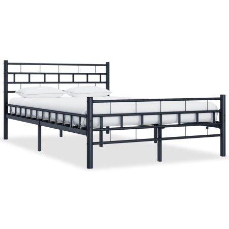 Estructura de cama de acero negra 120x200 cm de vidaXL, Camas y somieres - Ref: Foro24-285277, Precio: 127,57 €, Descuento: %