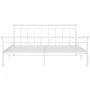 White metal bed frame 180x200 cm by vidaXL, Beds and slatted bases - Ref: Foro24-325046, Price: 123,37 €, Discount: %