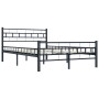 Estructura de cama de acero negra 120x200 cm de vidaXL, Camas y somieres - Ref: Foro24-285277, Precio: 127,57 €, Descuento: %