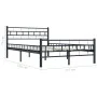 Black steel bed frame 120x200 cm by vidaXL, Beds and slatted bases - Ref: Foro24-285277, Price: 125,34 €, Discount: %
