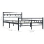 Estructura de cama de acero negra 120x200 cm de vidaXL, Camas y somieres - Ref: Foro24-285277, Precio: 127,57 €, Descuento: %