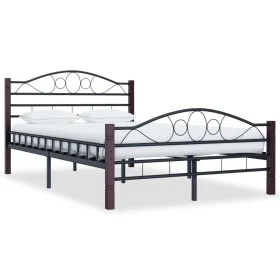 Black metal bed frame 120x200 cm by vidaXL, Beds and slatted bases - Ref: Foro24-285292, Price: 146,42 €, Discount: %