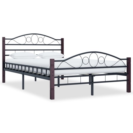 Estructura de cama de metal negro 120x200 cm de vidaXL, Camas y somieres - Ref: Foro24-285292, Precio: 148,87 €, Descuento: %