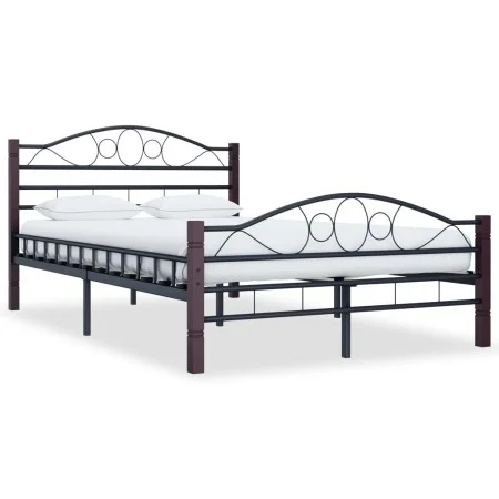 Schwarzer Metallbettrahmen 120x200 cm von vidaXL, Betten und Lattenroste - Ref: Foro24-285292, Preis: 146,42 €, Rabatt: %