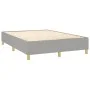 Box spring bed with light gray fabric mattress 140x200 cm by vidaXL, Beds and slatted bases - Ref: Foro24-3131913, Price: 476...