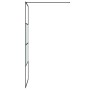 Mampara de ducha vidrio ESG semiesmerilado negro 80x195 cm