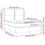 Box spring bed with light gray fabric mattress 140x200 cm by vidaXL, Beds and slatted bases - Ref: Foro24-3131913, Price: 476...