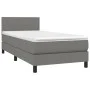 Box spring bed with mattress and LED dark gray fabric 80x200 cm by vidaXL, Beds and slatted bases - Ref: Foro24-3132950, Pric...