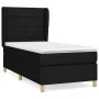 Box spring bed with black fabric mattress 90x200 cm by vidaXL, Beds and slatted bases - Ref: Foro24-3128495, Price: 316,03 €,...