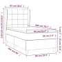 Box spring bed with black fabric mattress 90x200 cm by vidaXL, Beds and slatted bases - Ref: Foro24-3128495, Price: 316,03 €,...