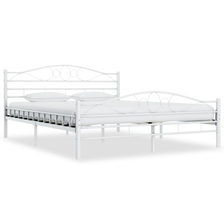 Bettgestell aus weißem Metall, 140 x 200 cm von vidaXL, Betten und Lattenroste - Ref: Foro24-285303, Preis: 134,50 €, Rabatt: %