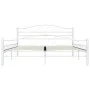 White metal bed frame 140x200 cm by vidaXL, Beds and slatted bases - Ref: Foro24-285303, Price: 133,20 €, Discount: %