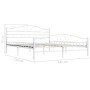 Bettgestell aus weißem Metall, 140 x 200 cm von vidaXL, Betten und Lattenroste - Ref: Foro24-285303, Preis: 134,50 €, Rabatt: %
