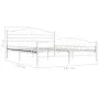 White metal bed frame 140x200 cm by vidaXL, Beds and slatted bases - Ref: Foro24-285303, Price: 133,20 €, Discount: %