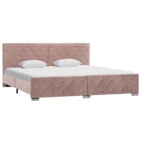 Pink velvet bed frame 180x200 cm by vidaXL, Beds and slatted bases - Ref: Foro24-286828, Price: 342,71 €, Discount: %