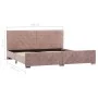 Pink velvet bed frame 180x200 cm by vidaXL, Beds and slatted bases - Ref: Foro24-286828, Price: 342,68 €, Discount: %