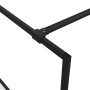 Mampara de ducha vidrio ESG semiesmerilado negro 140x195 cm