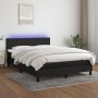 Box spring bed with LED mattress black fabric 140x200 cm by vidaXL, Beds and slatted bases - Ref: Foro24-3132999, Price: 458,...