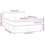 Cama box spring con colchón LED tela gris taupe 140x200 cm de vidaXL, Camas y somieres - Ref: Foro24-3133001, Precio: 456,96 ...